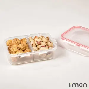 ظرف فریزری مستطیل دو خانه لیمون