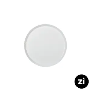 بشقاب تخت چینی زرین فرم اس سفید سایز 18