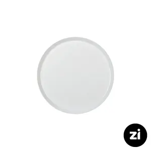 بشقاب تخت چینی زرین فرم اس سفید سایز 21