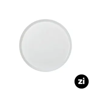 بشقاب تخت چینی زرین فرم اس سفید سایز 24