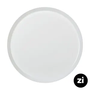 بشقاب تخت چینی زرین فرم اس سفید سایز 33