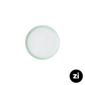 بشقاب تخت چینی زرین فرم اس پاستل سبز سایز 15