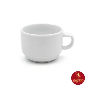 چینی زرین فنجان 8 (چای خوری) سفید هتلی