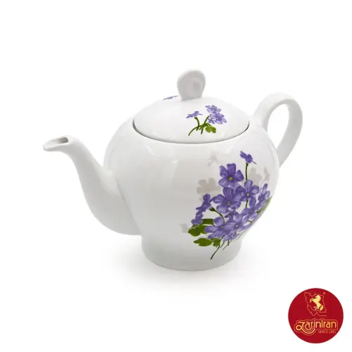 چینی زرین قوری ایتالیا 8 طرح یاس بنفش