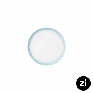 بشقاب تخت چینی زرین فرم اس پاستل آبی سایز 15