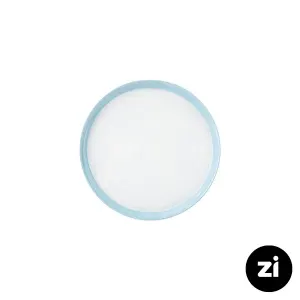 بشقاب تخت چینی زرین فرم اس پاستل آبی سایز 18