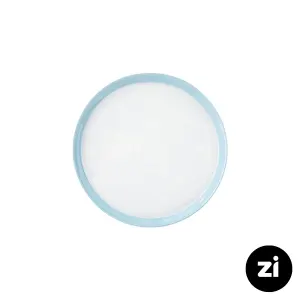 بشقاب تخت چینی زرین فرم اس پاستل آبی سایز 21