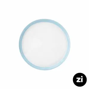 بشقاب تخت چینی زرین فرم اس پاستل آبی سایز 24