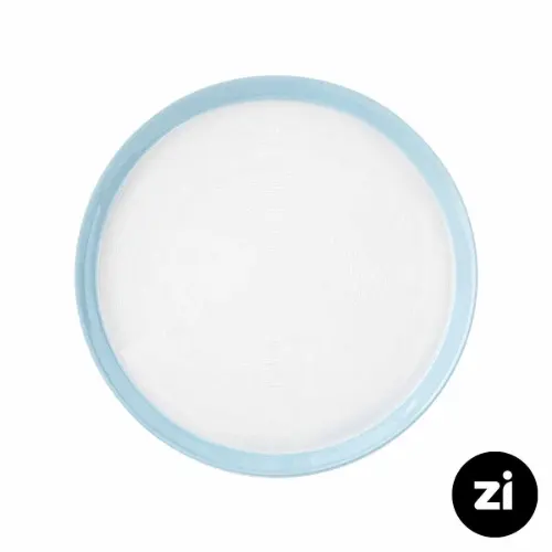 بشقاب تخت چینی زرین فرم اس پاستل آبی سایز 30