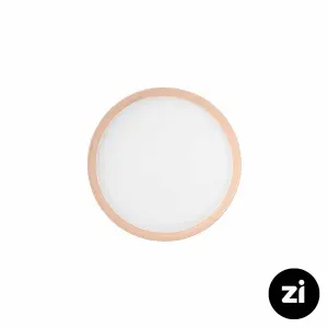 بشقاب تخت چینی زرین فرم اس پاستل گلبهی سایز 18