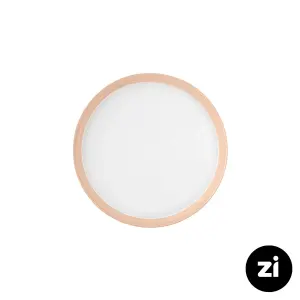 بشقاب تخت چینی زرین فرم اس پاستل گلبهی سایز 21