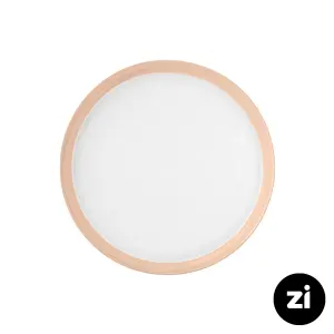 بشقاب تخت چینی زرین فرم اس پاستل گلبهی سایز 27 