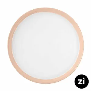 بشقاب تخت چینی زرین فرم اس پاستل گلبهی سایز 33