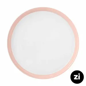 بشقاب تخت چینی زرین (Zi) فرم اس پاستل صورتی سایز 33