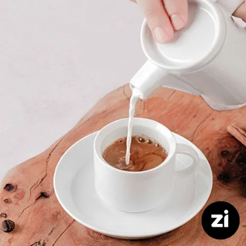 فنجان چایخوری چینی زرین فرم اس سفید سایز 8