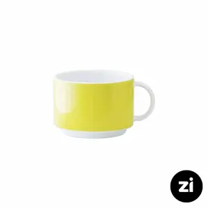 فنجان چایخوری چینی زرین فرم اس پاستل لیمویی سایز 8