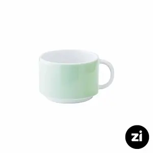 فنجان چایخوری چینی زرین فرم اس پاستل سبز سایز 8