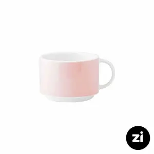 فنجان چایخوری چینی زرین فرم اس پاستل صورتی سایز 8