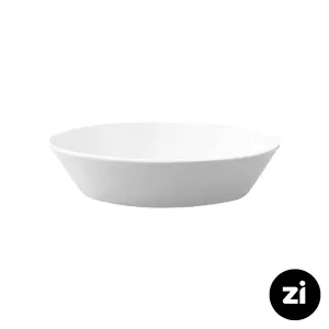 بشقاب گود چینی زرین فرم اس پاستل طوسی سایز 19