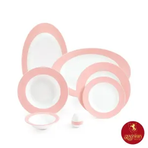 چینی زرین سرویس 6 نفره ایتالیا اف طرح ماربل