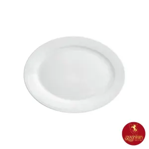 چینی زرین دیس 32 (بیضی متوسط) سفید هتلی