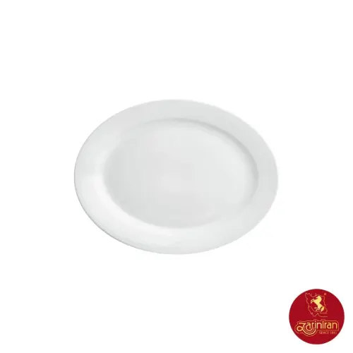 چینی زرین دیس 26 (بیضی کوچک) سفید هتلی