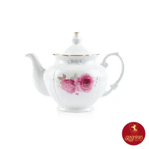 چینی زرین قوری چهار ترک طرح رزفلاور