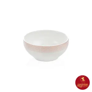 چینی زرین پیاله ایتالیا اف سایز 10 طرح مریدین رزگلد 6 عددی