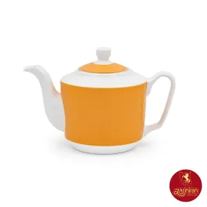 قوری چینی زرین مدل رادیانس سایز 5 طرح نارنج