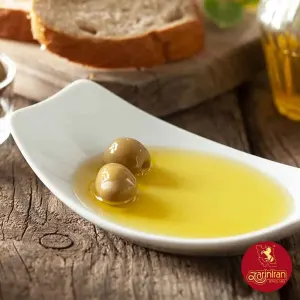 چینی زرین ظرف زیتون ساده سفید