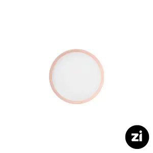 بشقاب تخت چینی زرین (Zi) فرم اس پاستل صورتی سایز 12