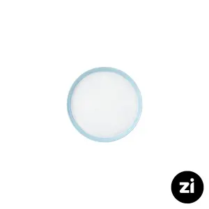 بشقاب تخت چینی زرین (Zi) فرم اس پاستل آبی سایز 12