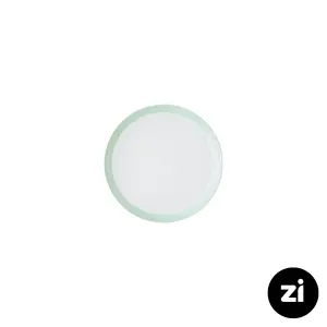 بشقاب تخت چینی زرین (Zi) فرم اس پاستل سبز سایز 12