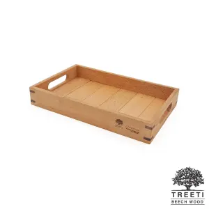 سینی چوبی تیریتی طرح ژاپنی دسته دار سایز کوچک B3620