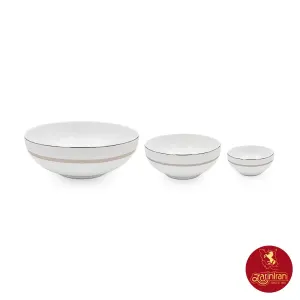 سرویس 13 پارچه پیاله چینی زرین  ایتالیا اف طرح هدیه پلاتینی