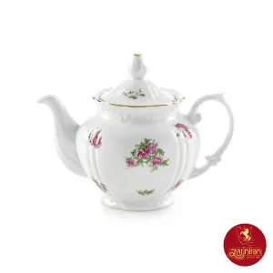 چینی زرین قوری چهار ترک طرح بیدگل مینیاتور