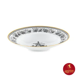 ظرف پاستا (بشقاب گود 30) چینی زرین طرح ویلیج