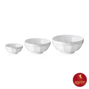 سرویس 13 پارچه پیاله چینی زرین نئوکلاسیک طرح کاررا گلد