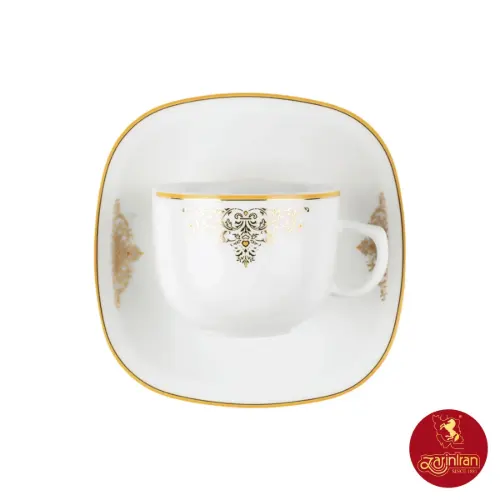 قیمت چینی زرین سرویس 12 پارچه چای خوری کواترو مونت کارلو طلایی