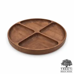 اردورخوری چوبی گرد چهار خانه تیریتی کوچک B2124