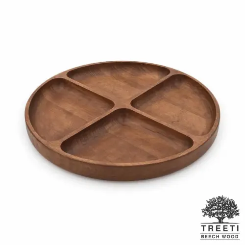 اردورخوری چوبی گرد چهار خانه تیریتی کوچک B2124