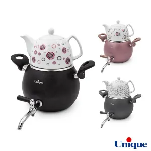 کتری و قوری یونیک UN-7215 رنگی طرح فانتزی 3 لیتری