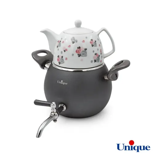 کتری و قوری یونیک UN-7215 رنگی طرح فانتزی 3 لیتری