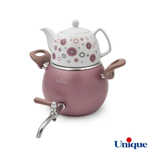 کتری و قوری یونیک UN-7215 رنگی طرح فانتزی 3 لیتری