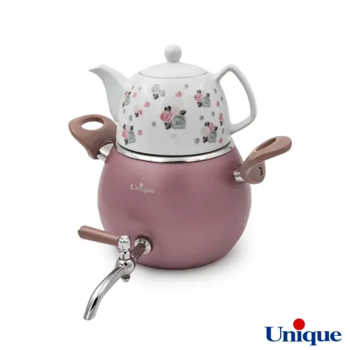 کتری و قوری یونیک UN-7215 رنگی طرح فانتزی 3 لیتری