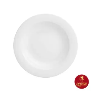 چینی زرین بشقاب گود23 (خورشت خوری 3 نفره) سفید هتلی