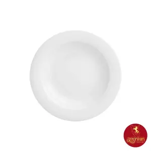 چینی زرین بشقاب گود 20 (خورشت خوری 1 نفره) سفید هتلی