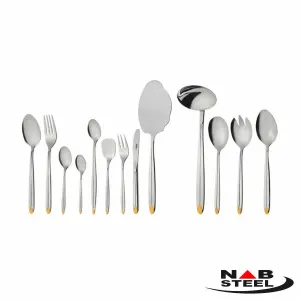 انتخاب سرویس 116 پارچه ناب استیل مدل پالرمو دورطلایی جعبه کادویی