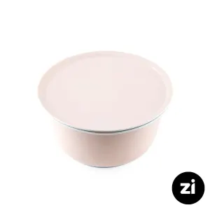 پیاله در دار چینی زرین زی سایز بزرگ پاستل گلبهی