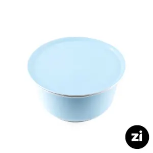 کاسه در دار چینی زرین زی سایز بزرگ پاستل آبی